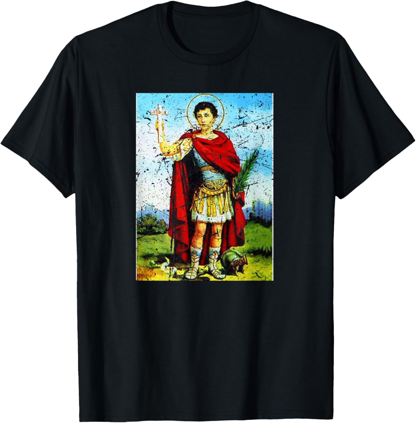 St Expedite Hodie Saint Expeditus patron saint of urgent T-Shirt - T-Shirt | Black