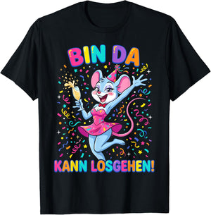 Bin da kann losgehen Carnival Mouse Party T-Shirt - T-Shirt | Black