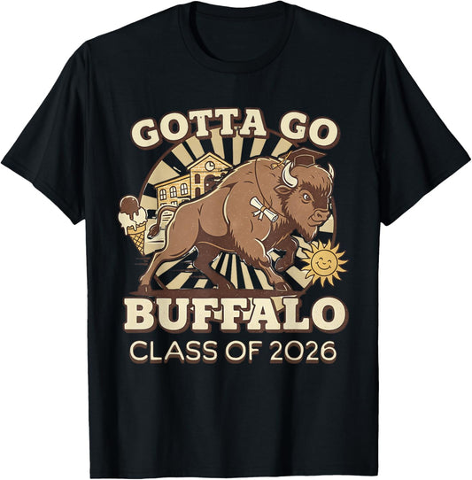 Bison Class of 2026 Graduation Buffalo High School Seniors T-Shirt - T-Shirt | Black