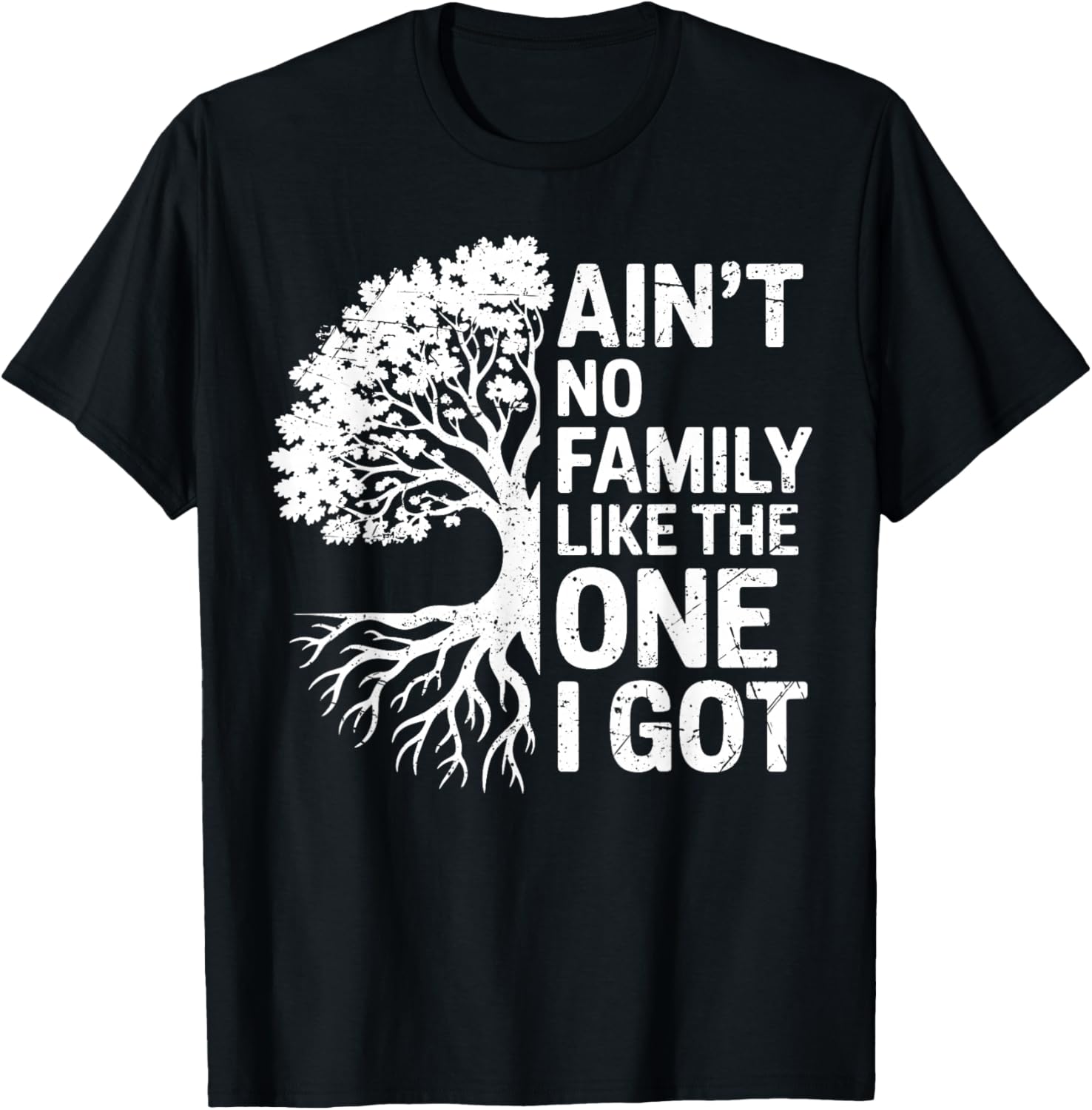 Ain't No Family Like The One I Got Family Tree Roots T-Shirt - T-Shirt | Black