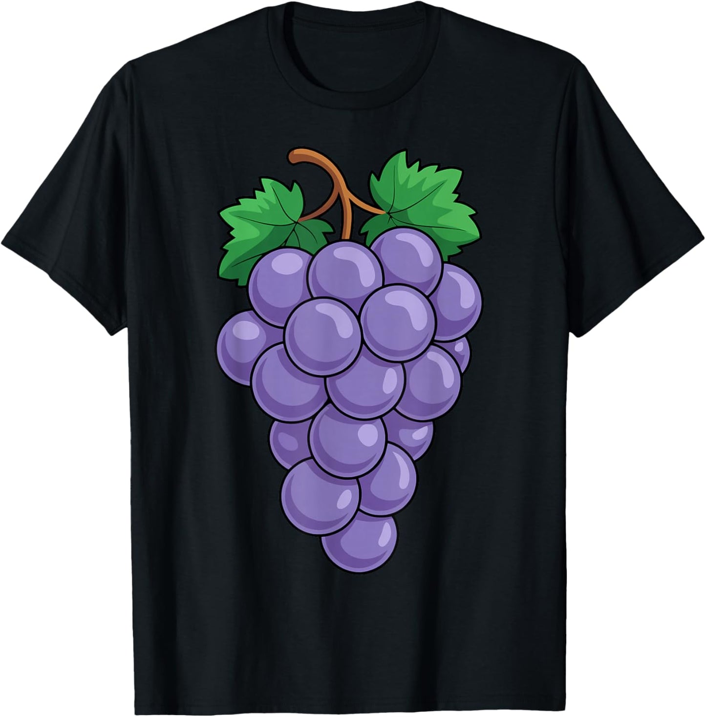 Grape Shirt Adult Men Women Children Purple Grape Costume T-Shirt - T-Shirt | Black