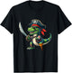 Toddler Pirate Shirt Dinosaur T-Rex Tyrannosaurus Halloween T-Shirt - T-Shirt | Black