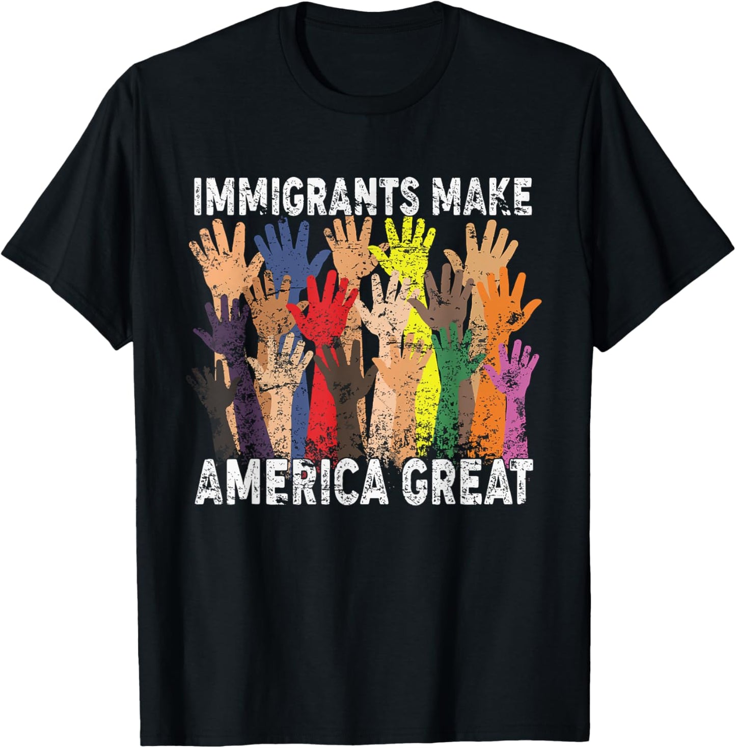 Immigrants Make America Great T-Shirt - T-Shirt | Black