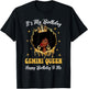 Gemini Queen It's My Birthday Afro Woman Zodiac Bday T-Shirt - T-Shirt | Black