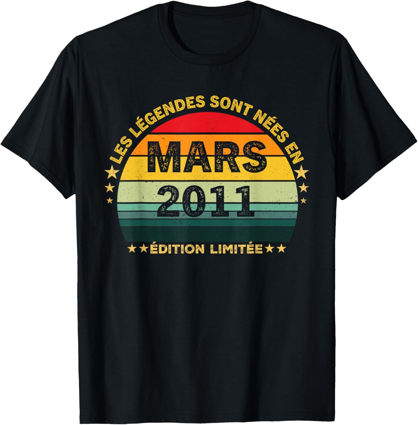 Les Legéndes sont Neés Mars 2011 15e Anniversaire Décoration T-Shirt - T-Shirt | Black