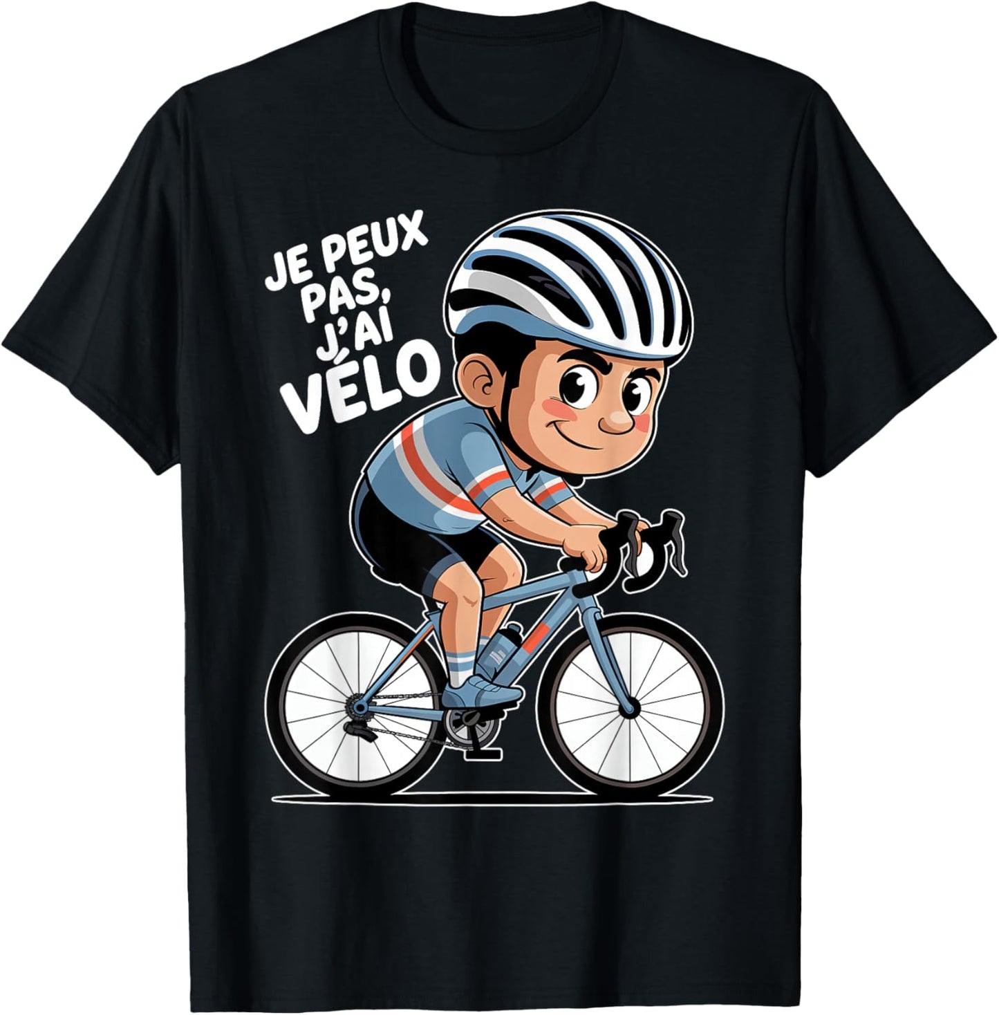 Je Peux Pas J'Ai Vélo T-Shirt - T-Shirt | Black