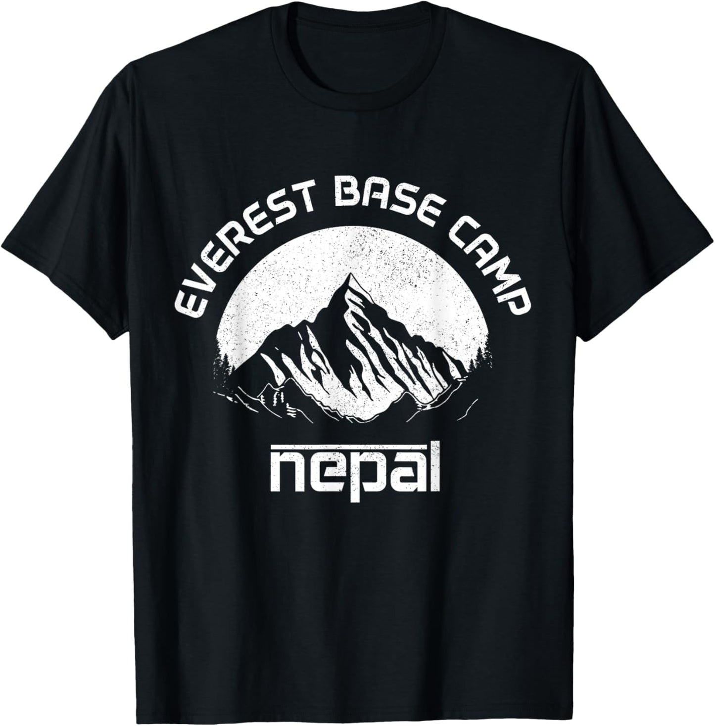 Mount Everest Nepal Himalaya Mountaineer Mountain Souvenir T-Shirt - T-Shirt | Black