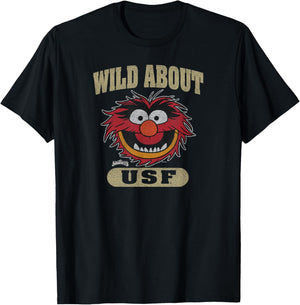 South Florida Bulls Muppets Animal Green Officially Licensed T-Shirt - T-Shirt | Black