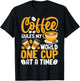 Coffee Rules My World One Cup at A Time T-Shirt - T-Shirt | Black