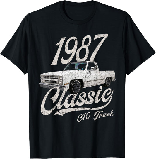 1987 87 C10 Truck T-Shirt - T-Shirt | Black