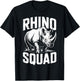 Rhino Squad Animal Rhinos T-Shirt - T-Shirt | Black