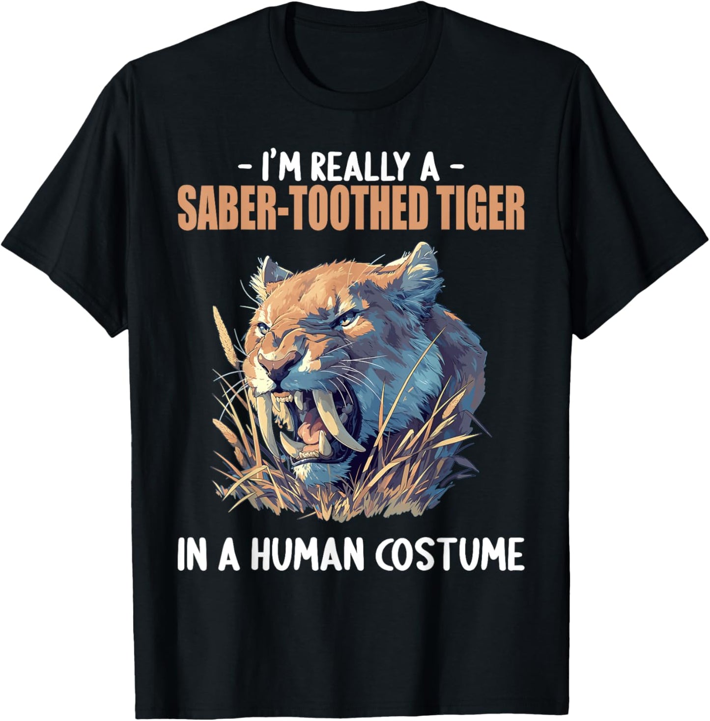 Saber-Toothed Tigers Saber-Toothed Tiger T-Shirt - T-Shirt | Black