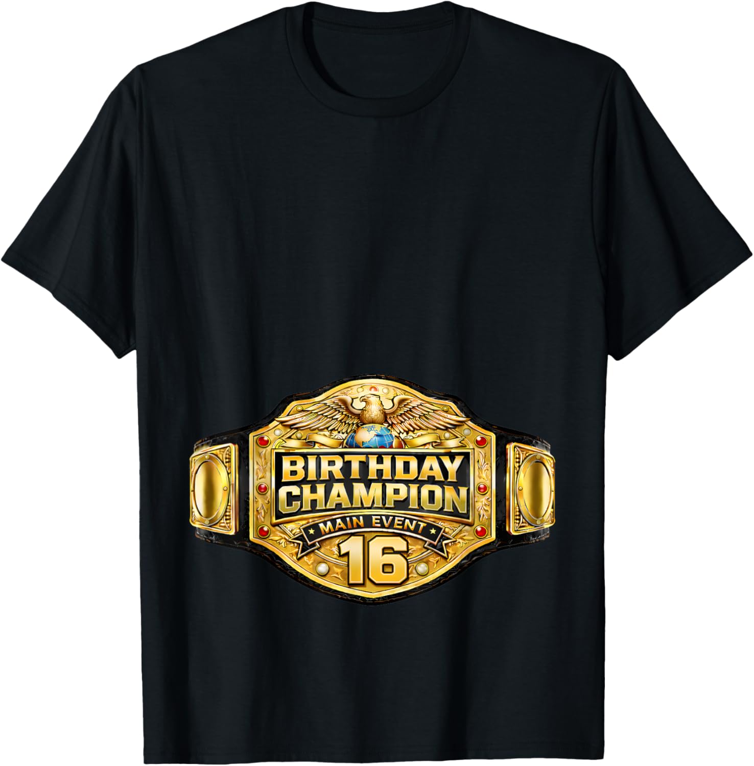16th Wrestler Birthday Wrestling Champion Party Kids Boys T-Shirt - T-Shirt | Black