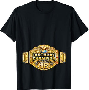 16th Wrestler Birthday Wrestling Champion Party Kids Boys T-Shirt - T-Shirt | Black