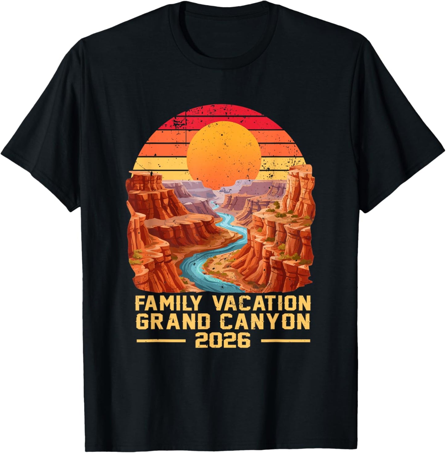 Family Vacation Grand Canyon National Park 2026 T-Shirt - T-Shirt | Black