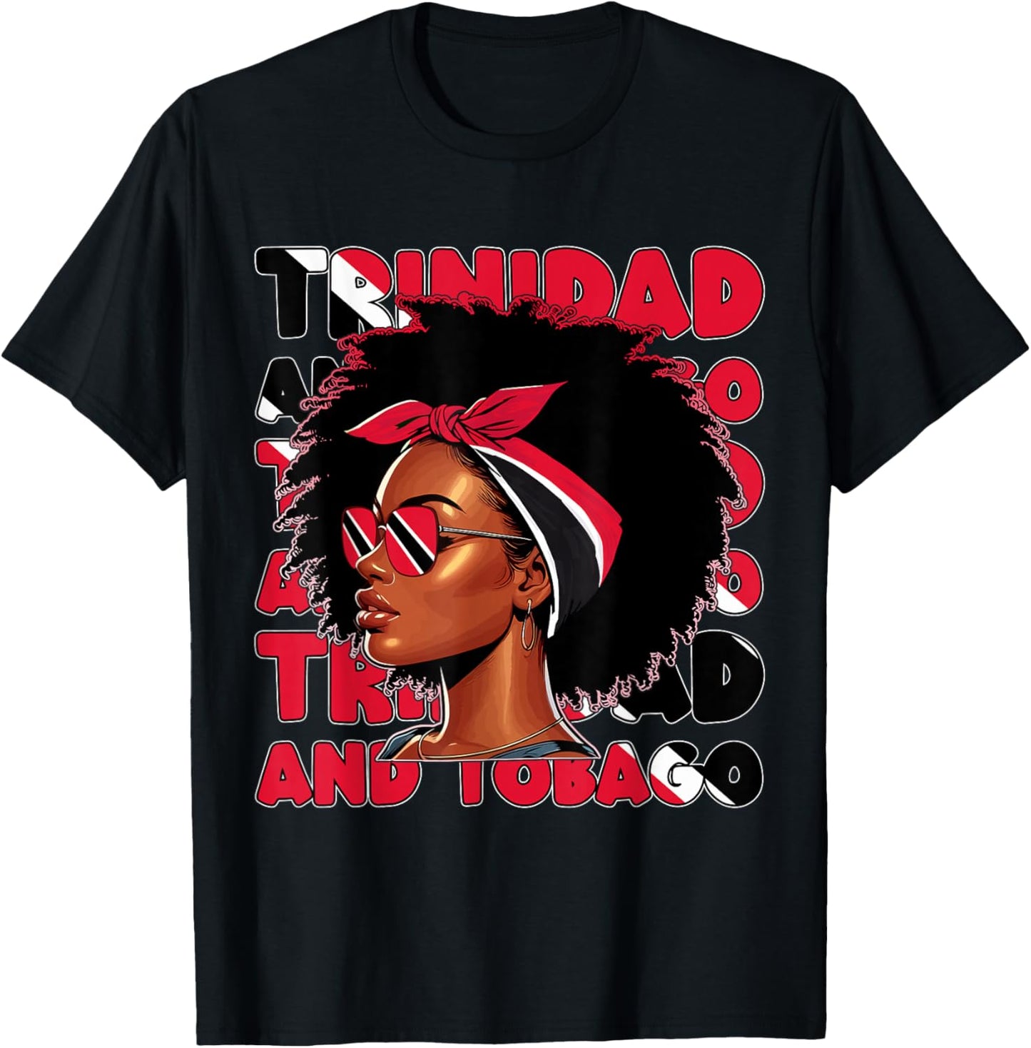 Tobagonian Girl Trinidad Flag Proud Trini Women T-Shirt - T-Shirt | Black