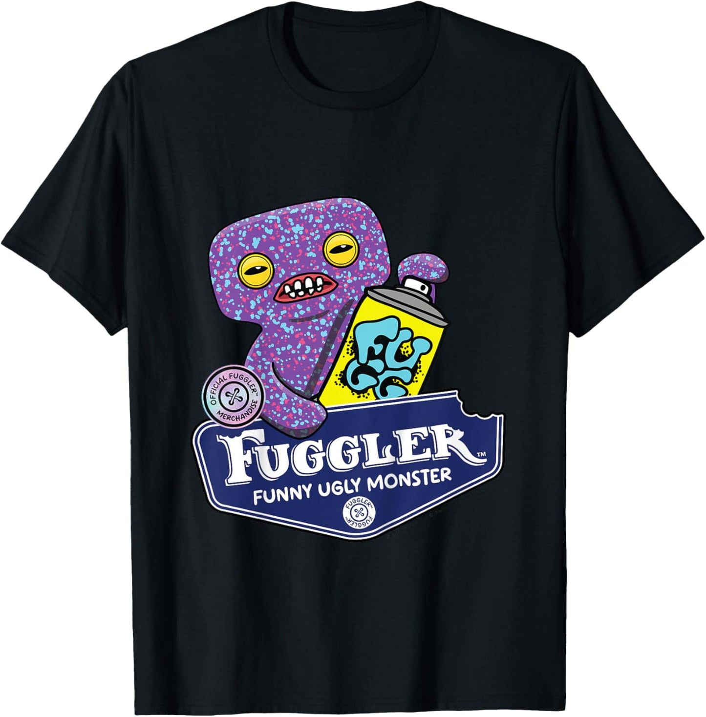 Fuggler Squidge Funny Ugly Monsters Kids T-Shirt - T-Shirt | Black