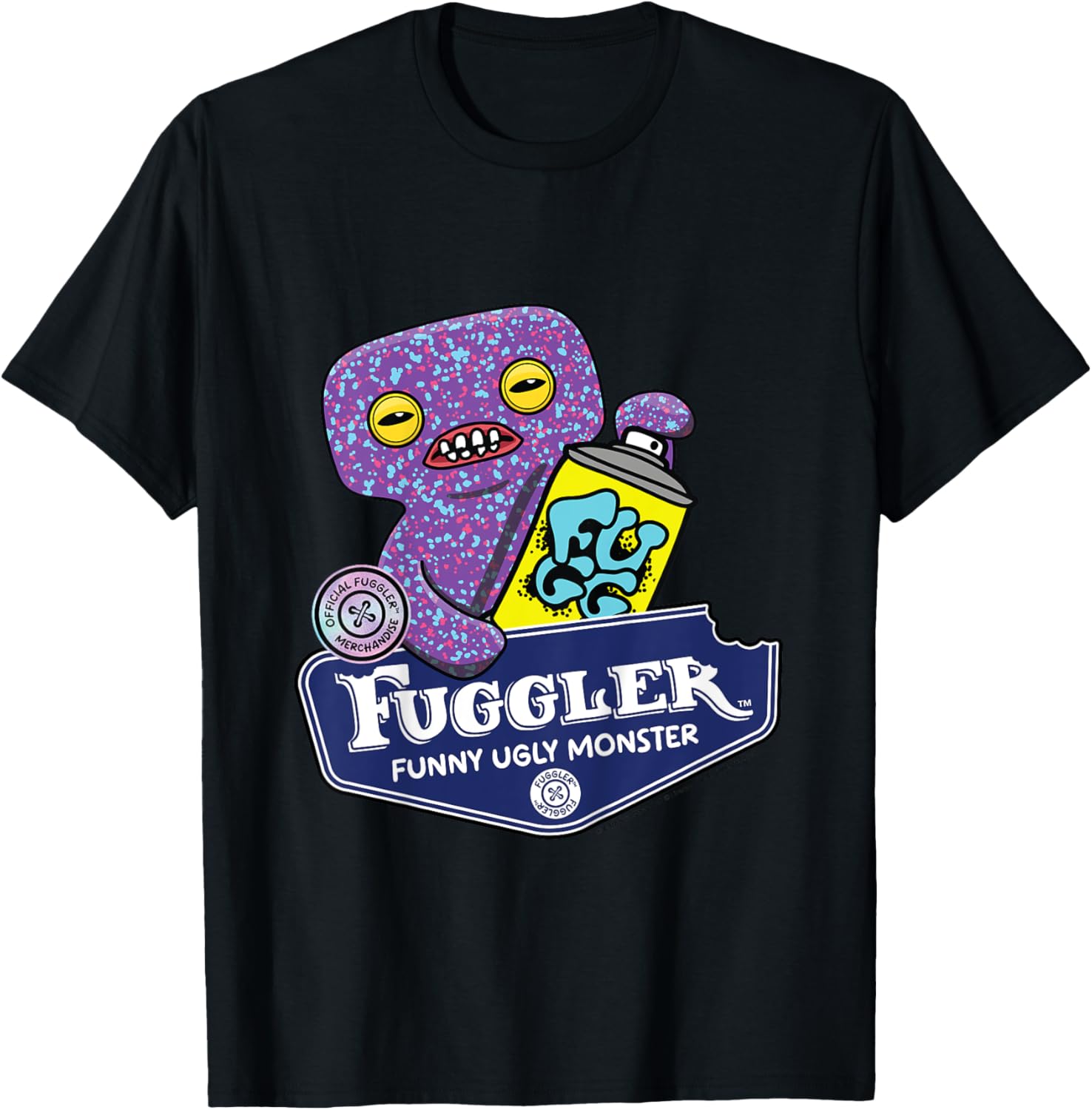 Fuggler Squidge Funny Ugly Monsters Kids T-Shirt - T-Shirt | Black