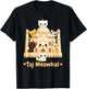 Cat Mahal Cute Kawaii Palace Cats Cartoon Funny Cat Kitten T-Shirt - T-Shirt | Black