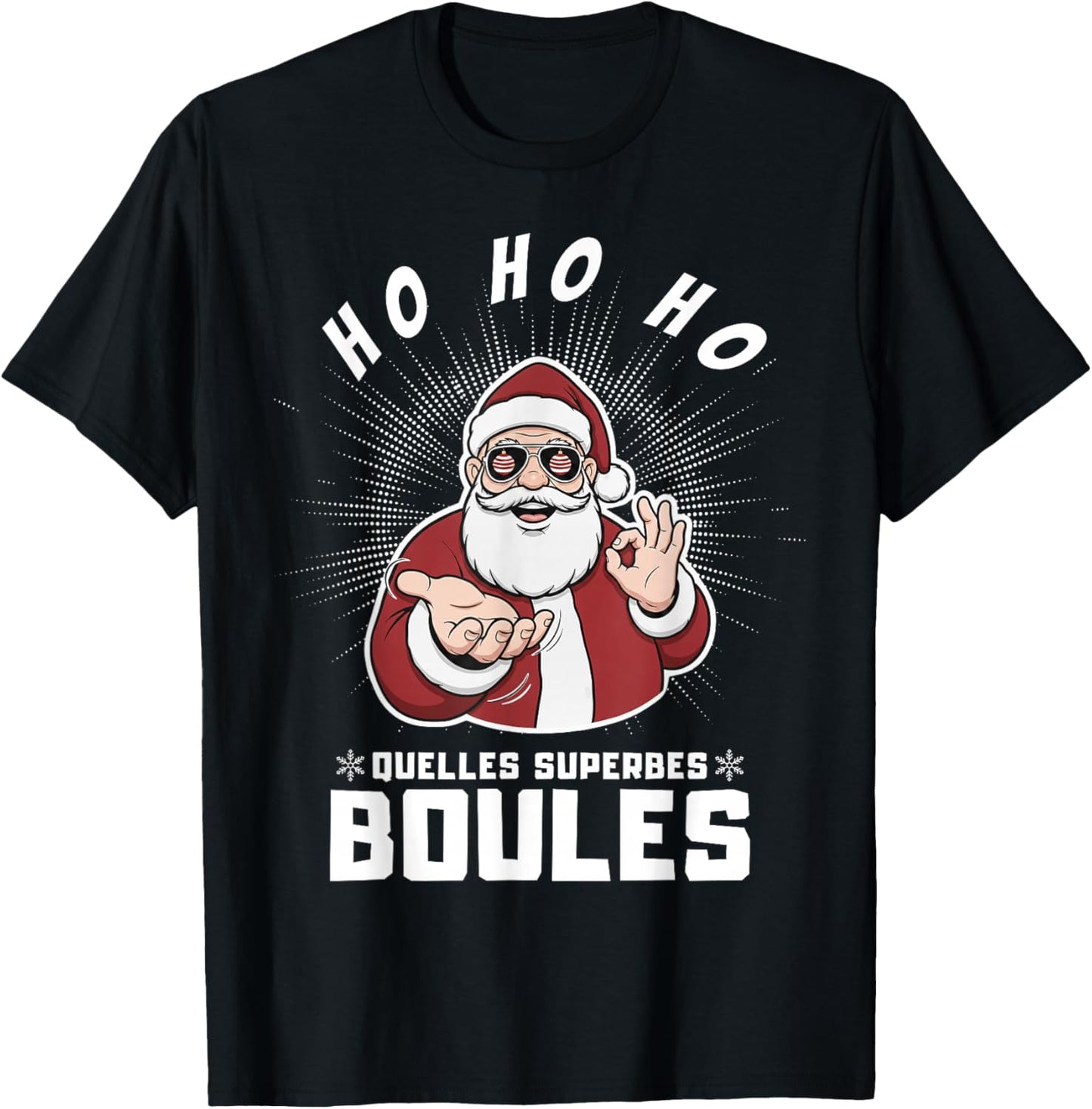 Men's Funny Christmas Santa Claus Baubles T-Shirt - T-Shirt | Black