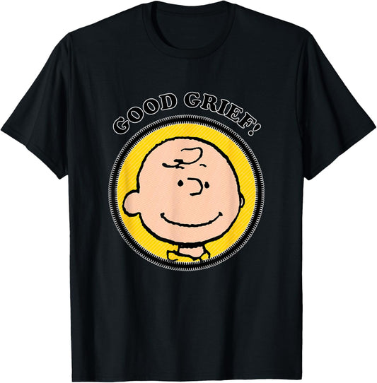Peanuts Charlie Brown Good Grief T-Shirt - T-Shirt | Black