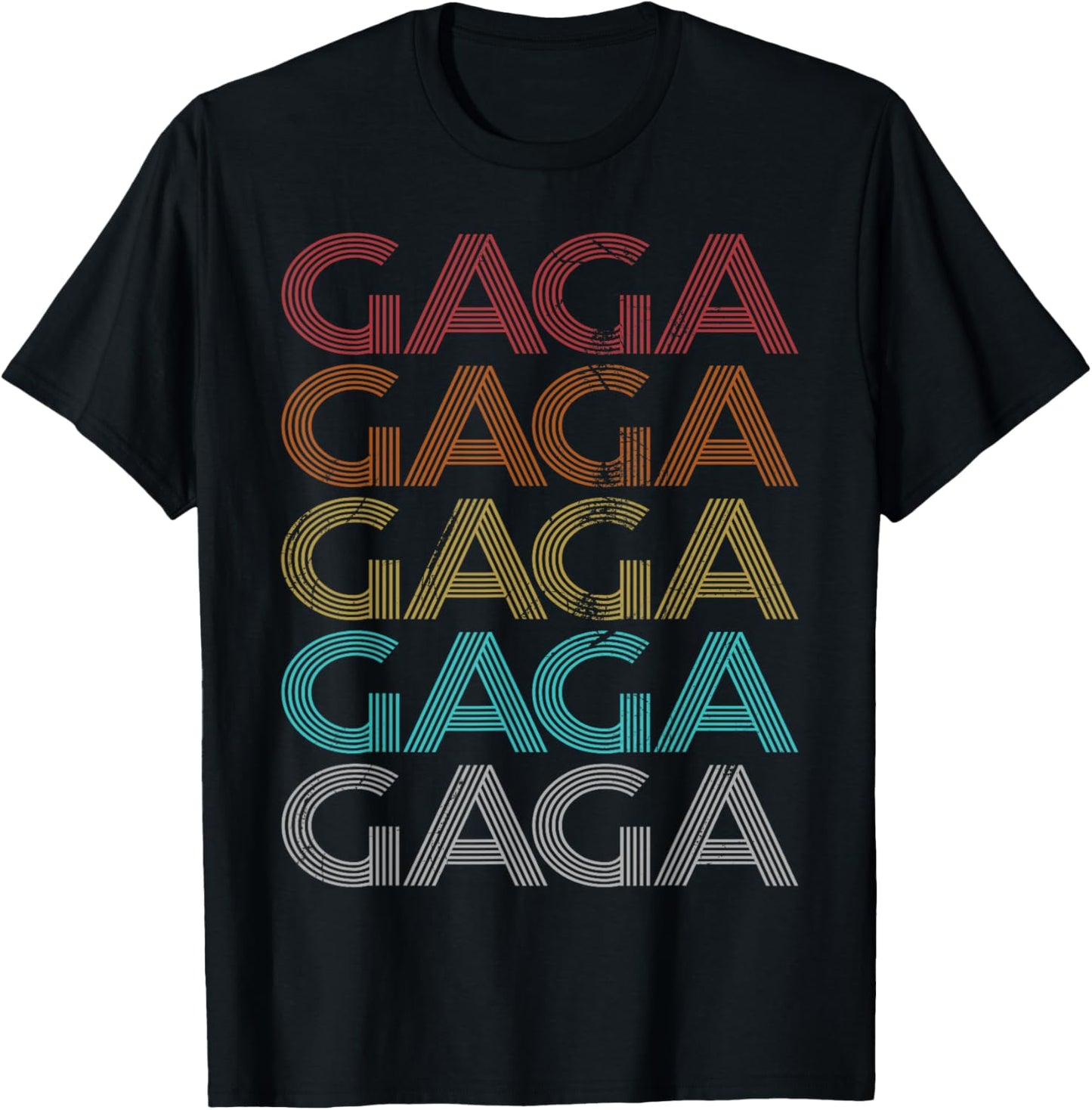 Retro Vintage Gaga T-Shirt - T-Shirt | Black