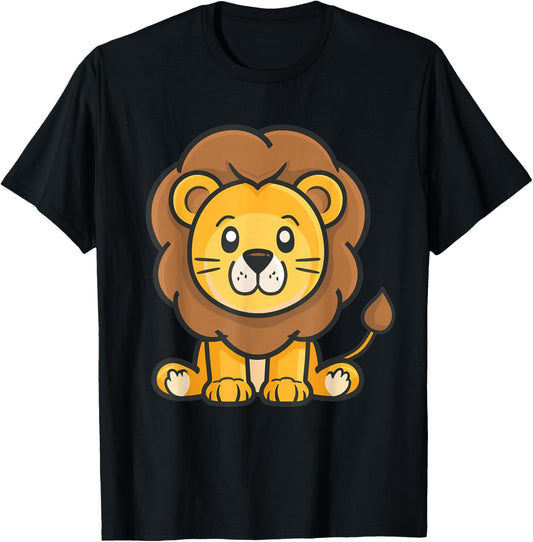 Cute Lion for Kids T-Shirt - T-Shirt | Black