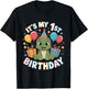 Kids 1st Birthday Turtle Party Design T-Shirt - T-Shirt | Black