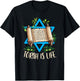 Torah Scroll Jewish Happy Simchat Torah Hebrew Torah Is Life T-Shirt - T-Shirt | Black