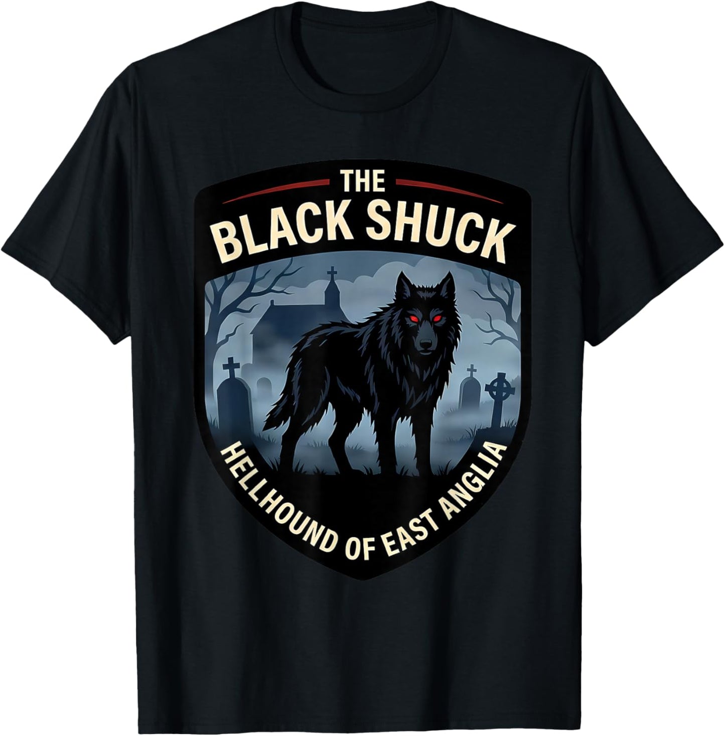 Black Shuck Hellhound East Anglia Mythical Beast T-Shirt - T-Shirt | Black