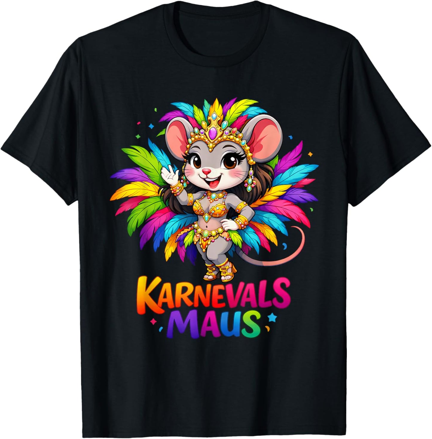Carnival Mouse Costume for Fancy Dress and Carnival T-Shirt - T-Shirt | Black