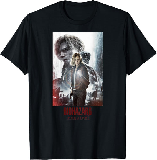 Resident Evil Requiem Leon & Grace Art BP T-Shirt - T-Shirt | Black
