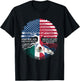 Half Mexican Half Salvadorian El Salvador Flag Mexico T-Shirt - T-Shirt | Black