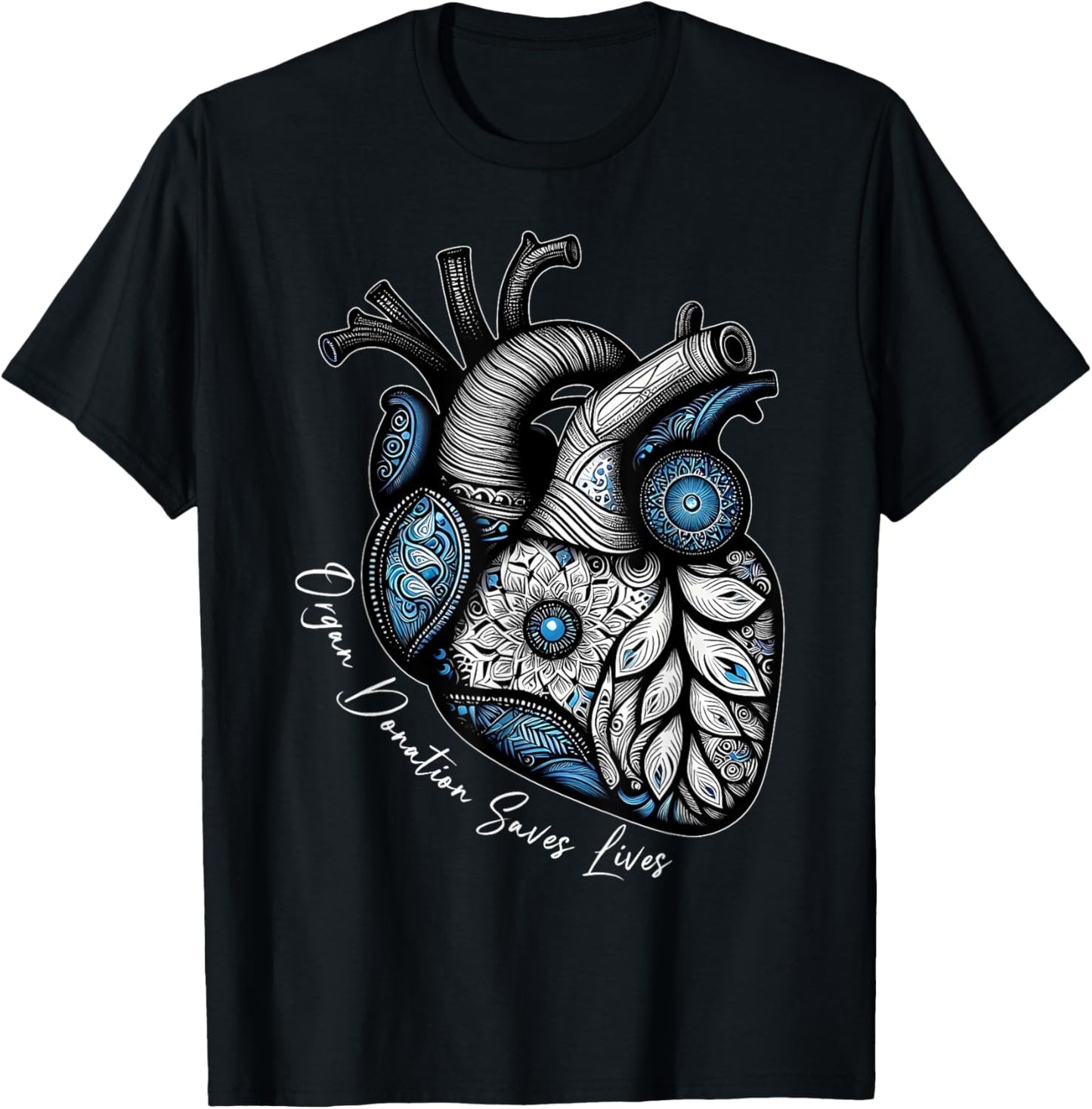 Organ Donation Saves Lives Heart Transplant Cardiac Nurse T-Shirt - T-Shirt | Black