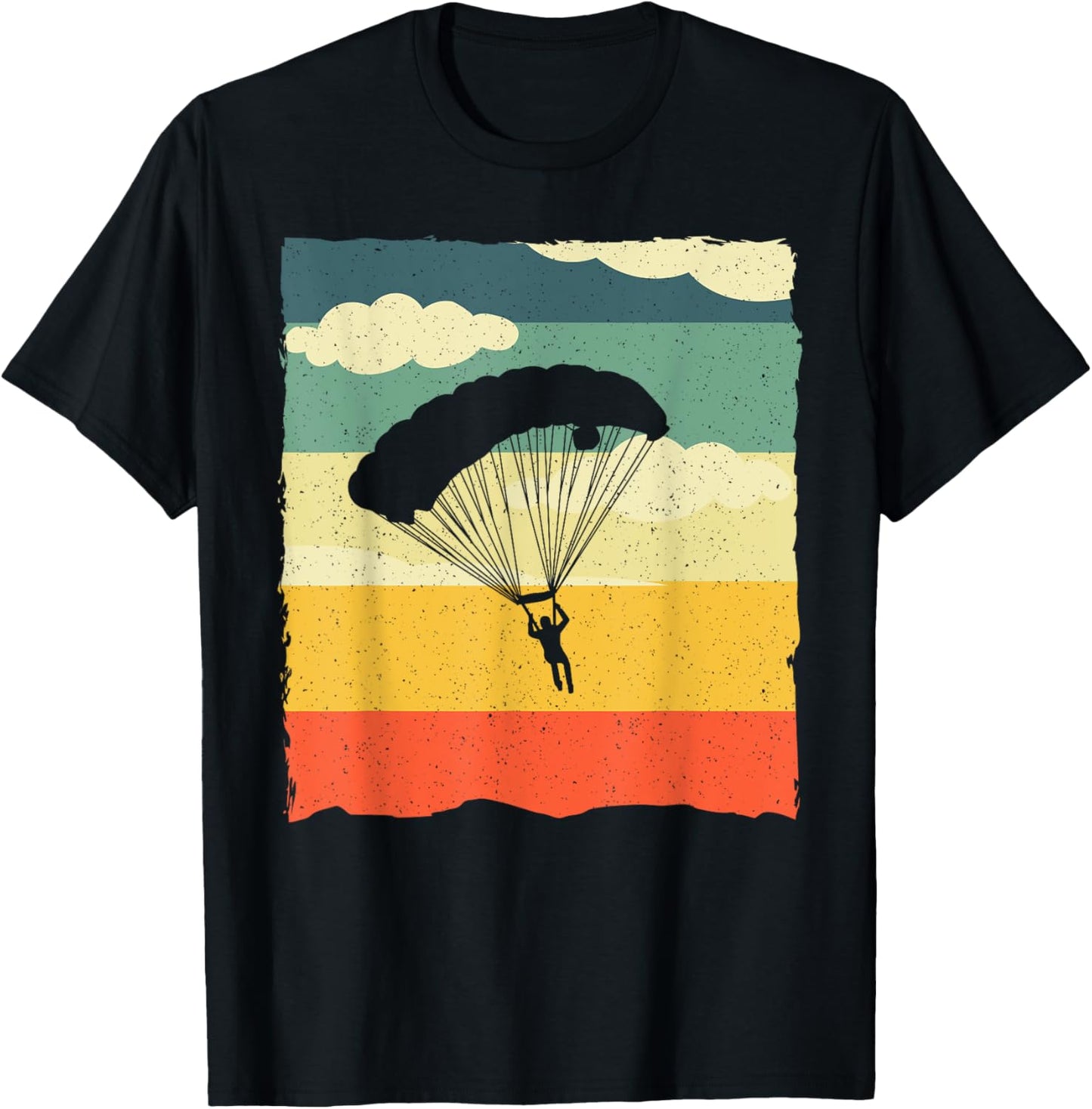 Skydiving Art Women Skydiver Paragliding Sky Diving T-Shirt - T-Shirt | Black