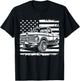 First gen Classic Americana Truck Vintage Patriotic Design T-Shirt - T-Shirt | Black