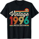 30th Birthday Men Women Vintage 1996 30 Years Old Birthday T-Shirt - T-Shirt | Black