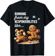 Funny Gingerbread Running from My Responsibilities Christmas T-Shirt - T-Shirt | Black
