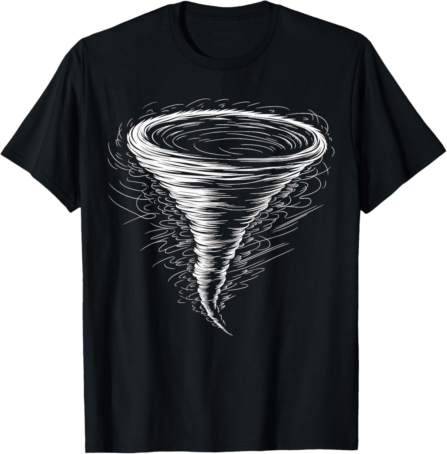 Tornado Sketch Storm Chaser T-Shirt - T-Shirt | Black