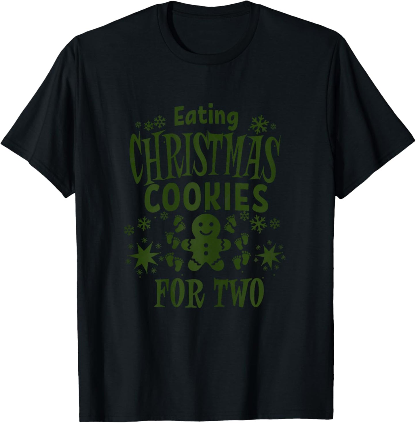 Funny Christmas Pregnancy Announcement Mom Mother To Be T-Shirt - T-Shirt | Black