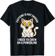 Funny Coffee Cat Caffeine Not Enough Powerline Humor T-Shirt - T-Shirt | Black