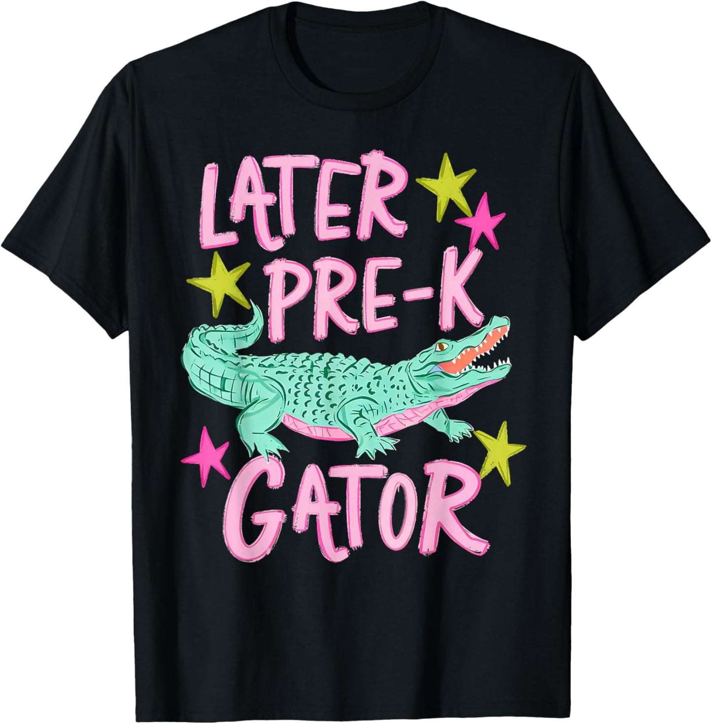 Later Pre K Gator Alligator Funny Meme Last Day of School T-Shirt - T-Shirt | Black