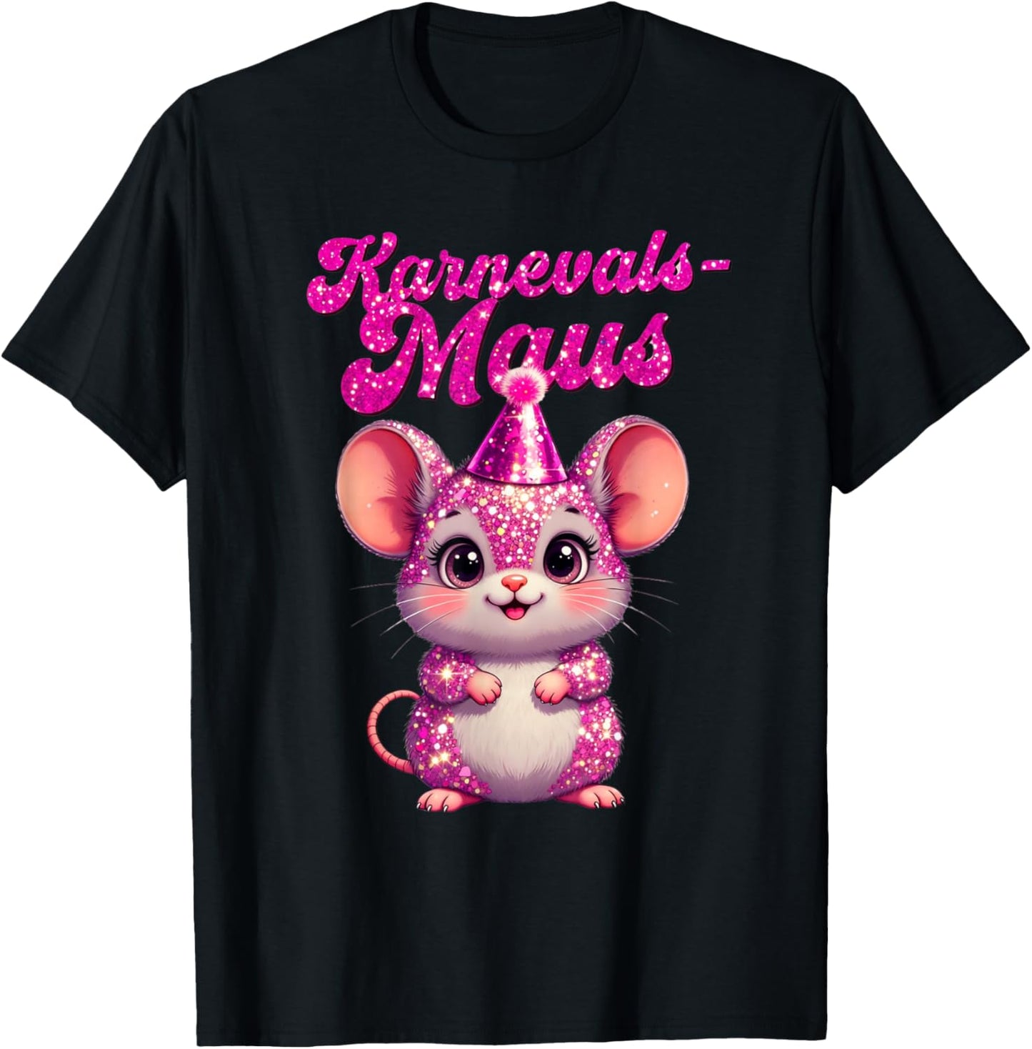 Carnival Mouse Cute Fancy Dress Motif and Children T-Shirt - T-Shirt | Black