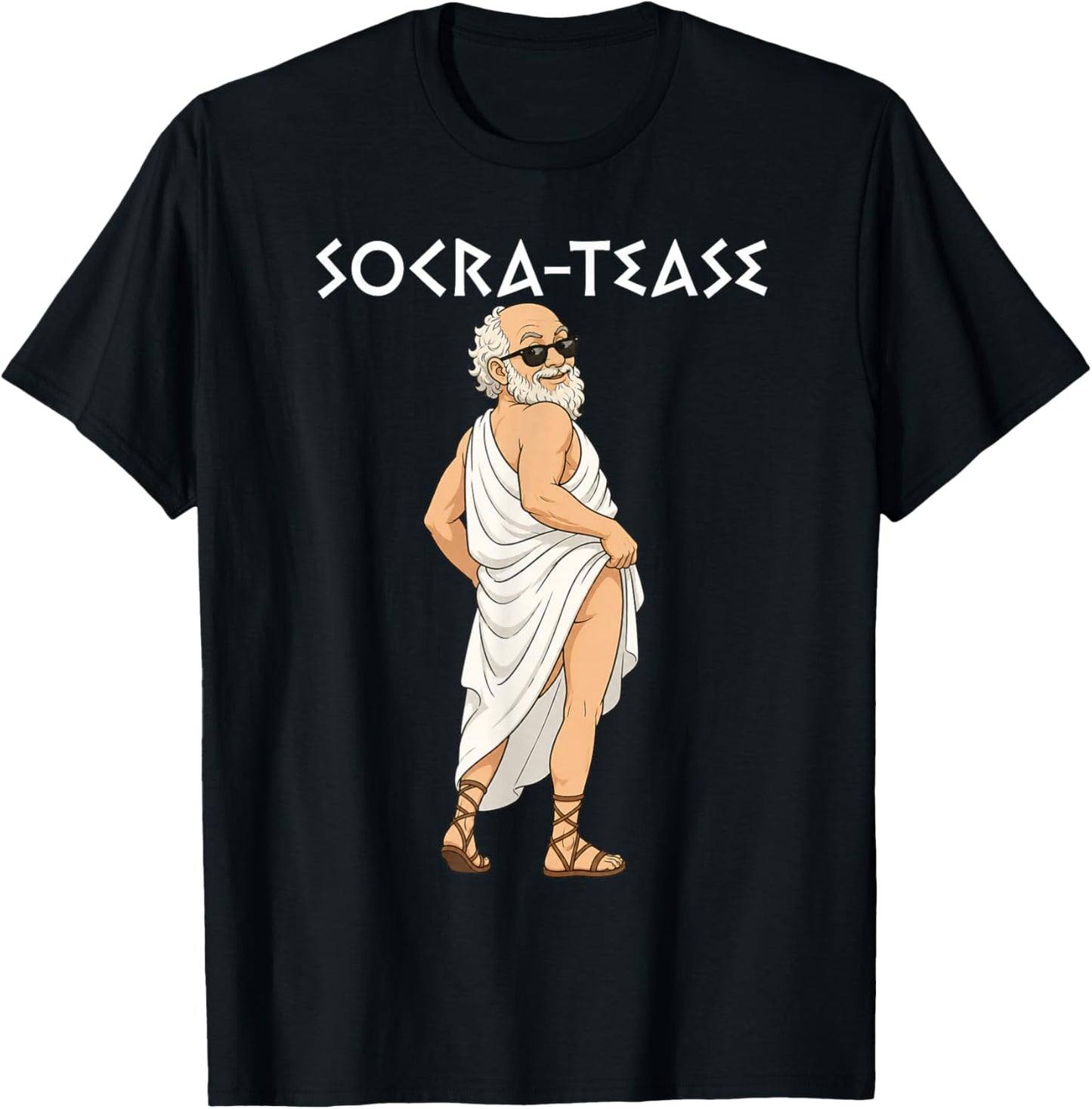 Funny Philosophy Socrates Tease Socratease T-Shirt - T-Shirt | Black