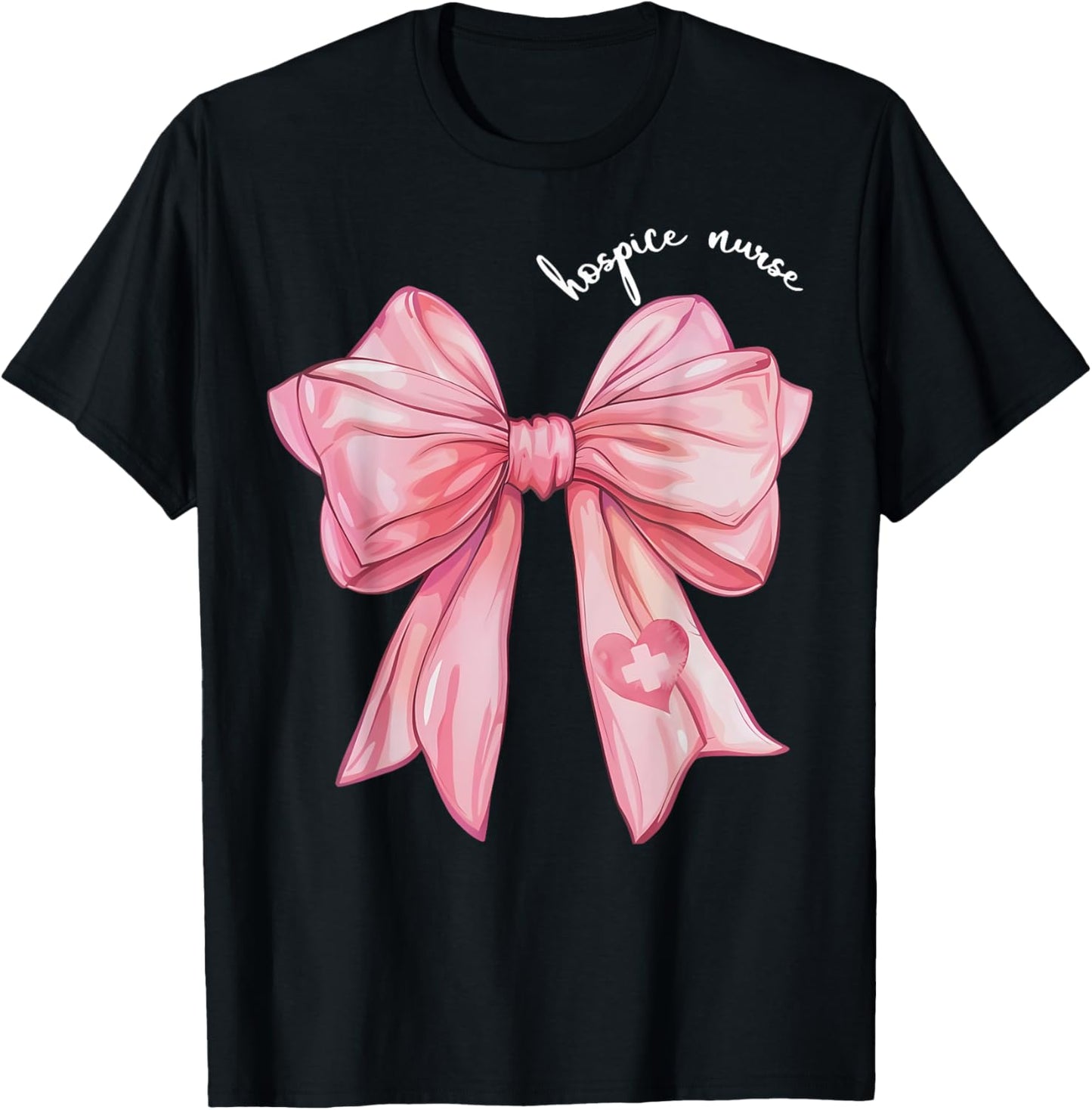 Coquette Bow Hospice Nurse Hospice Aide Palliative Care T-Shirt - T-Shirt | Black