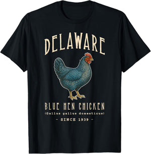 Delaware Blue Hen Chicken State Bird T-Shirt - T-Shirt | Black