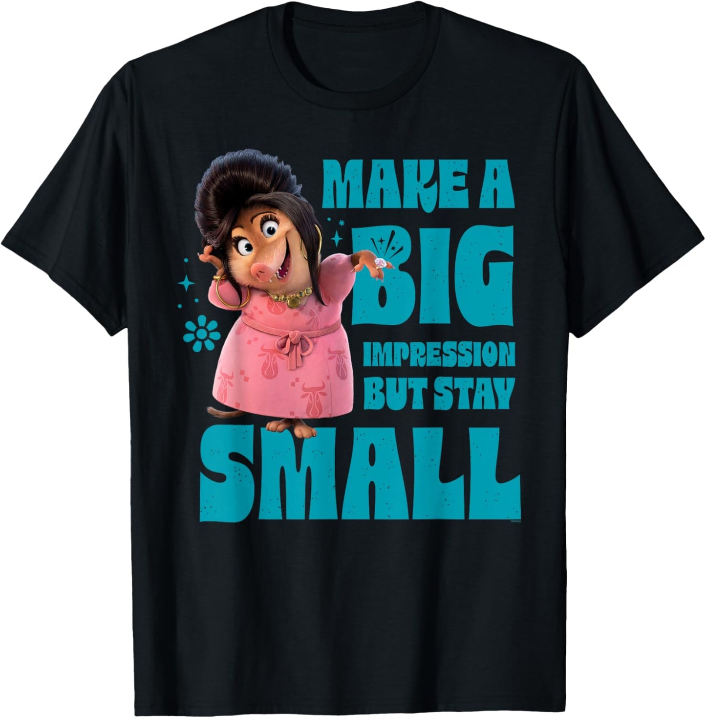 Disney Zootopia Fru Fru Make a Big Impression But Stay Small T-Shirt - T-Shirt | Black