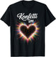 Confetti in the Heart Carnival Costume Women's Fancy Dress Outfit T-Shirt - T-Shirt | Black