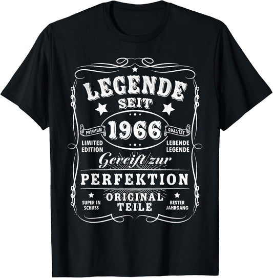 1966 Birthday Man 60th Decoration Funny 60s 60th Birthday T-Shirt - T-Shirt | Black