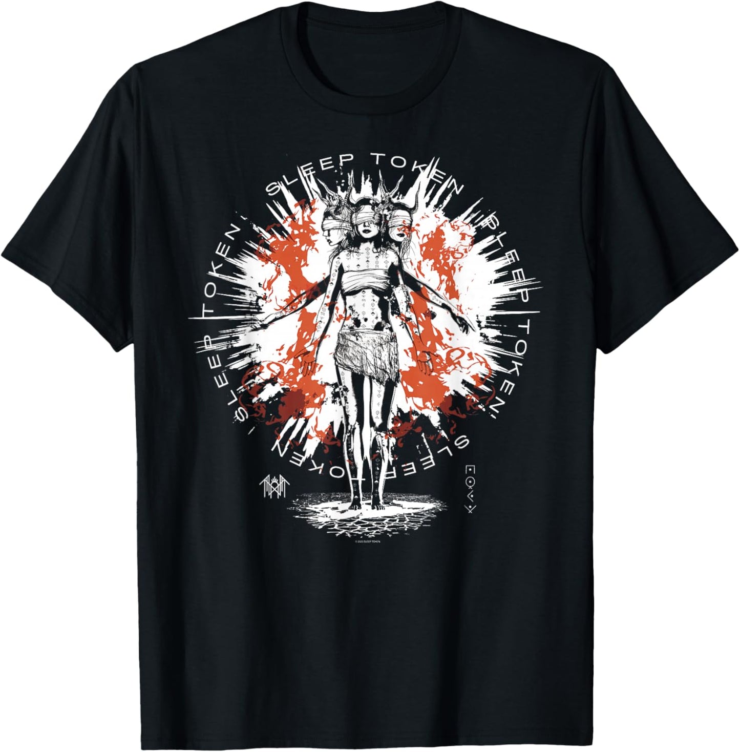 Sleep Token Rain Navy T-Shirt - T-Shirt | Black
